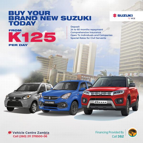 BUY YOUR NEW BRAND SUZUKI TODAY WITH FNB